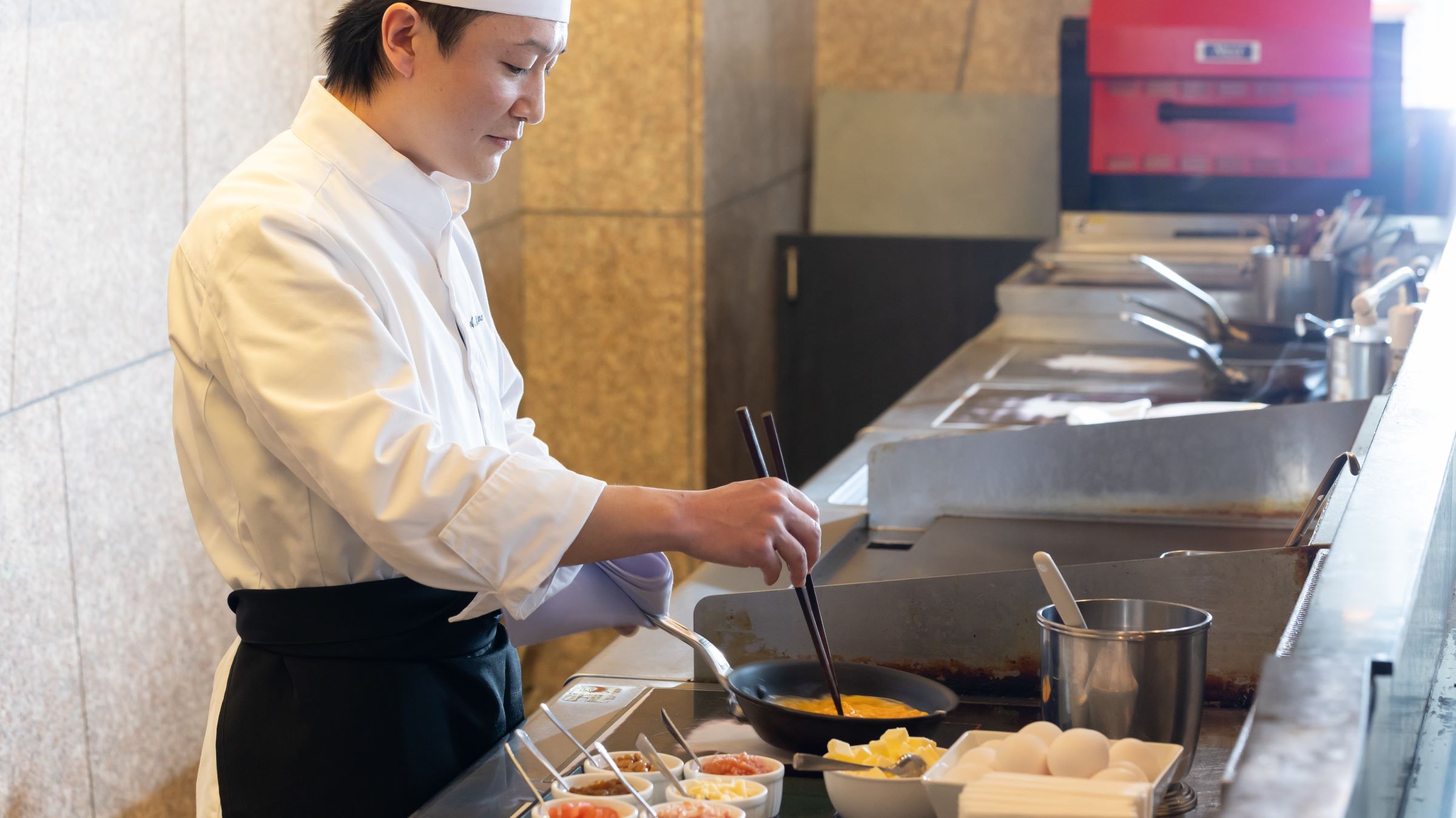 【朝食】富山県産のセイアグリー健康卵を使用した玉子料理をお好みのスタイルでお楽しみください