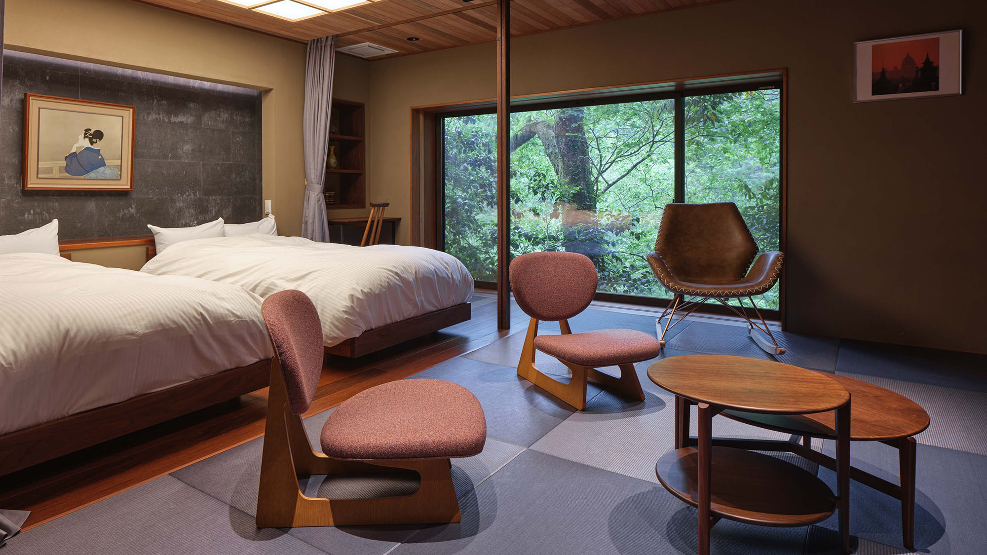 【デザイナーズスイート-岩船】細部まで内装やインテリアにこだわったラグジュアリーな空間。