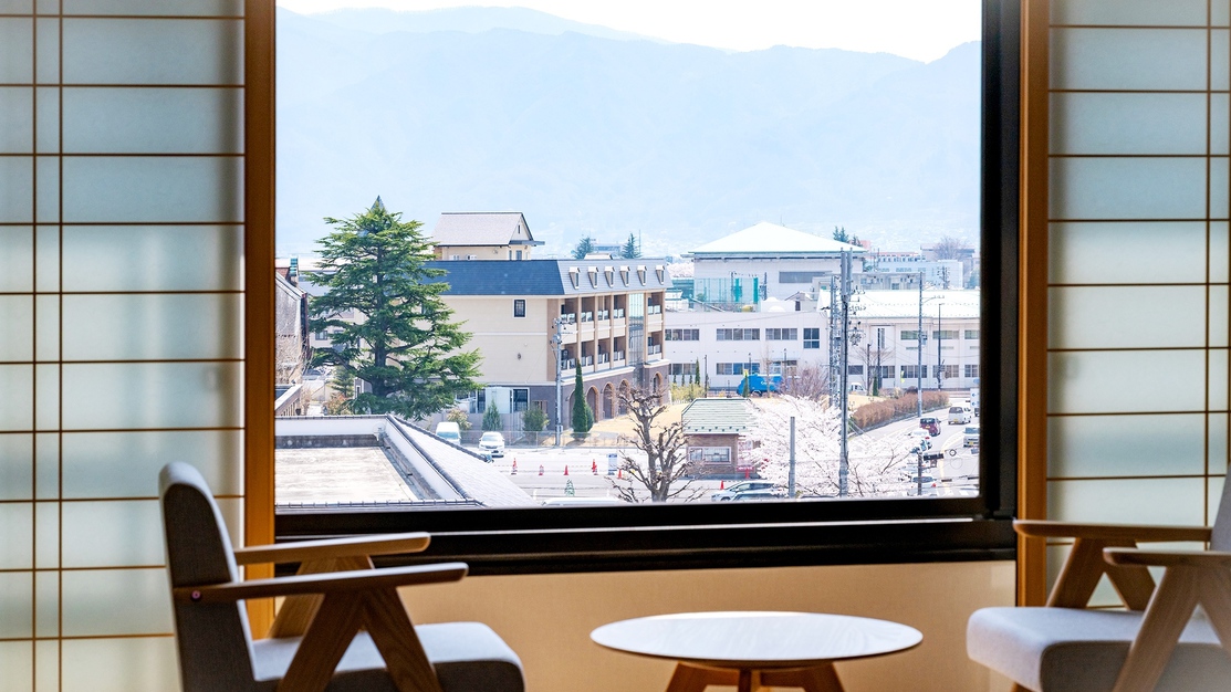 【モダン和室】眺望：街並み（一例：春）