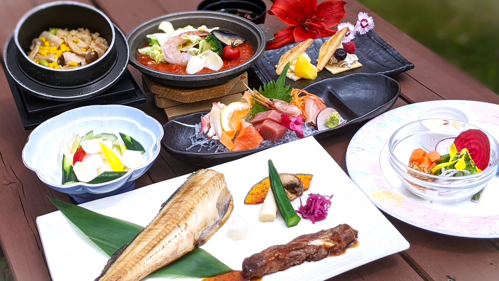 【2食付】★北海道十勝グレードアップ和洋創作膳★