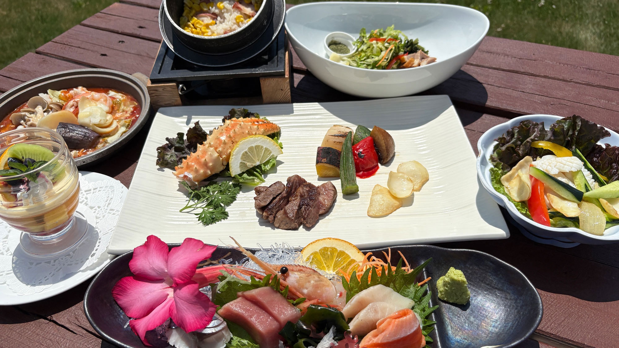 【楽天月末セール】【1泊2食】★北海道十勝グレードアップ和洋創作膳★