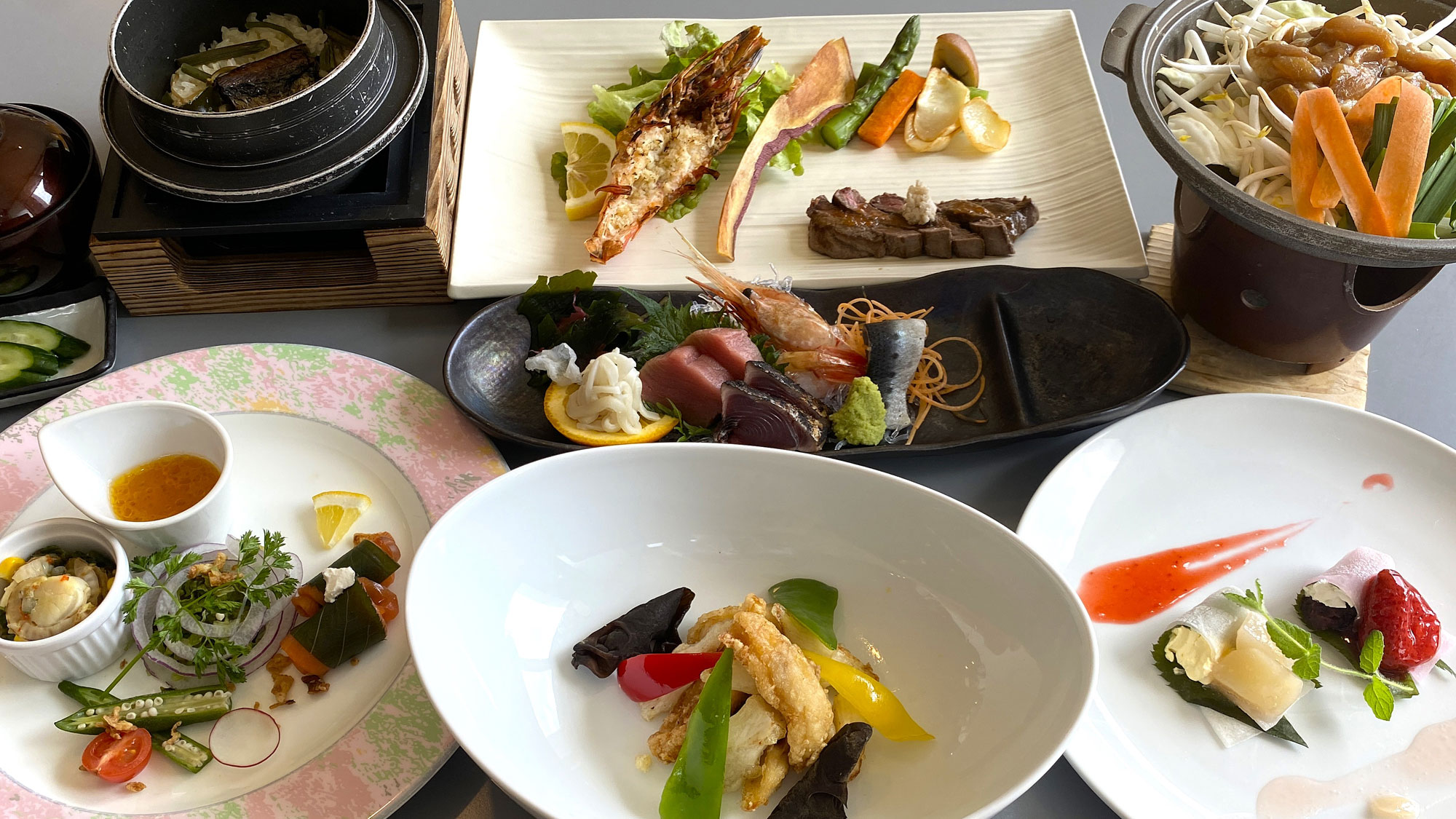 【北海道十勝グレードアップ膳】地元素材を生かした料理（2025年4月8日～のメニュー例）