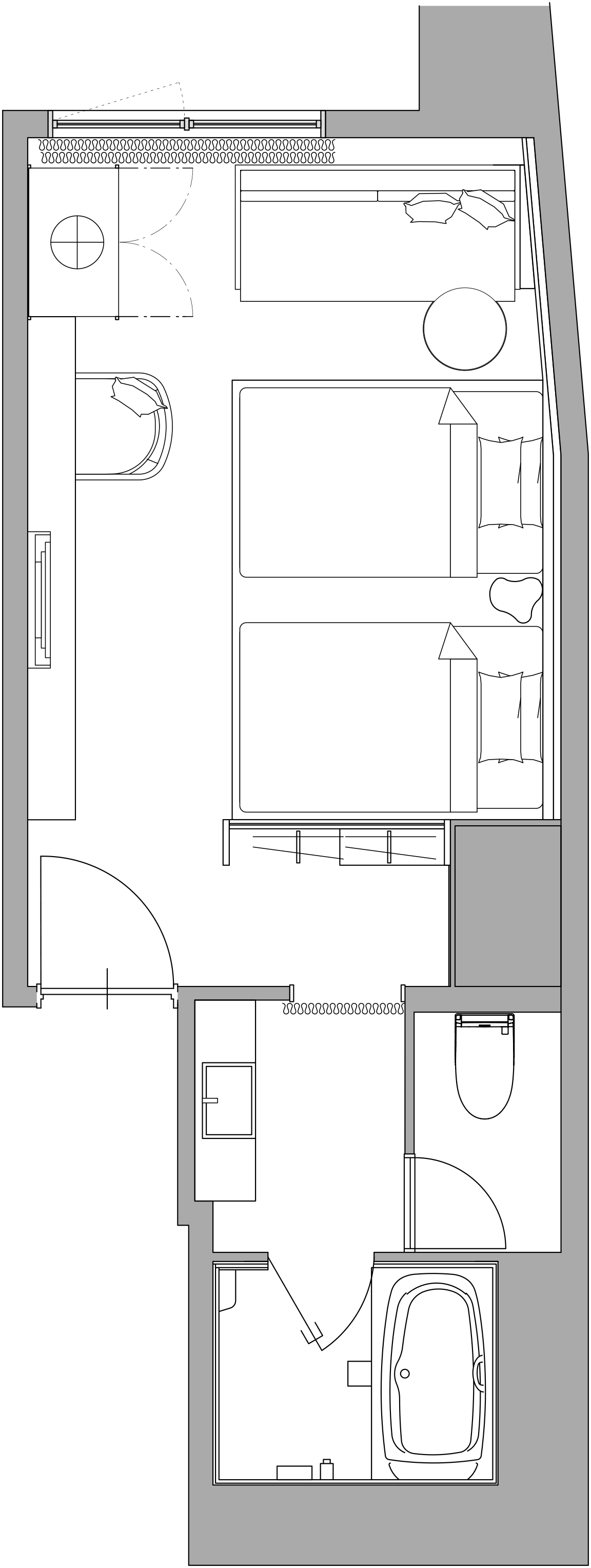 和モダンツインルーム