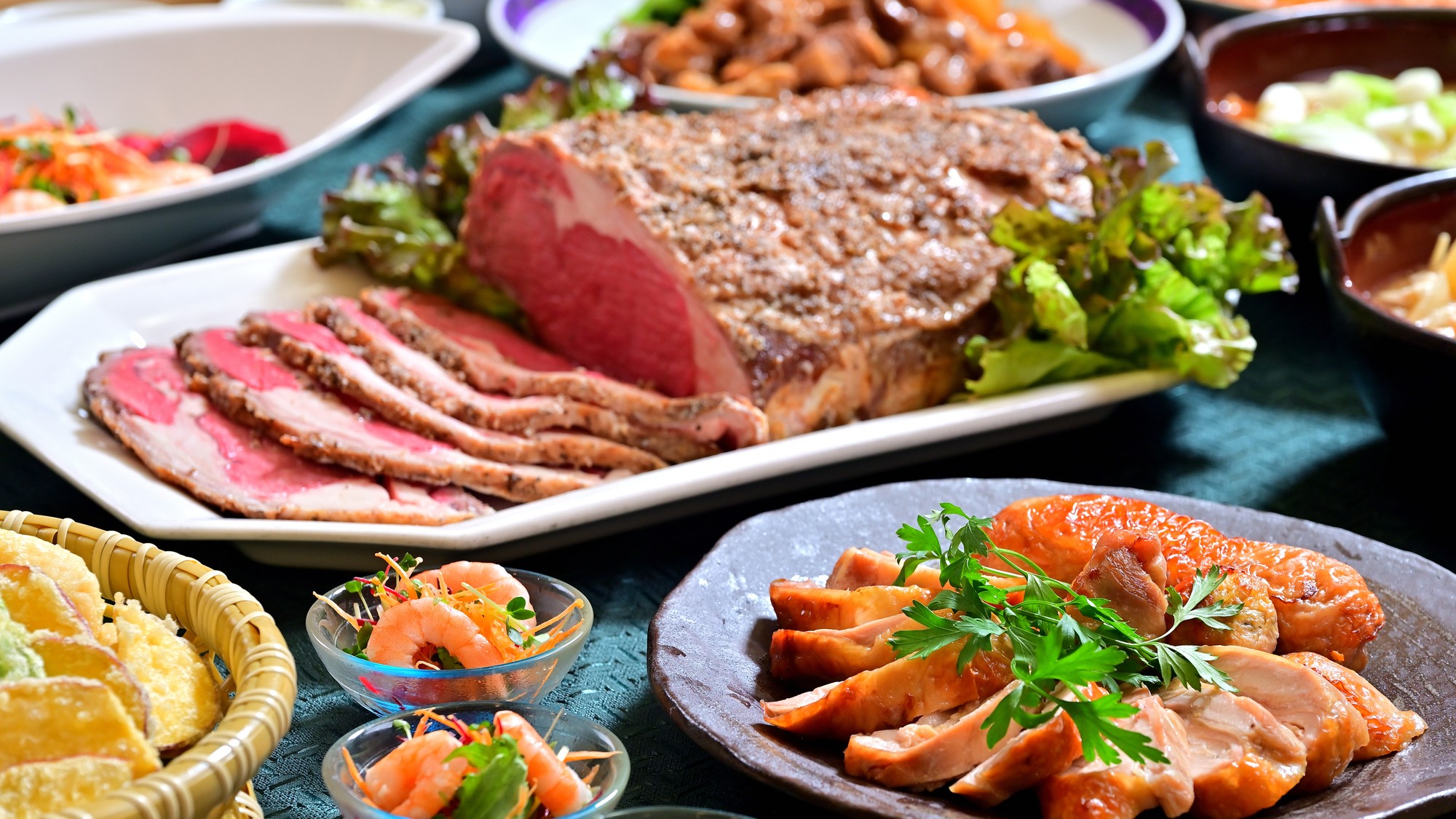 冬のビュッフェ ローストビーフ