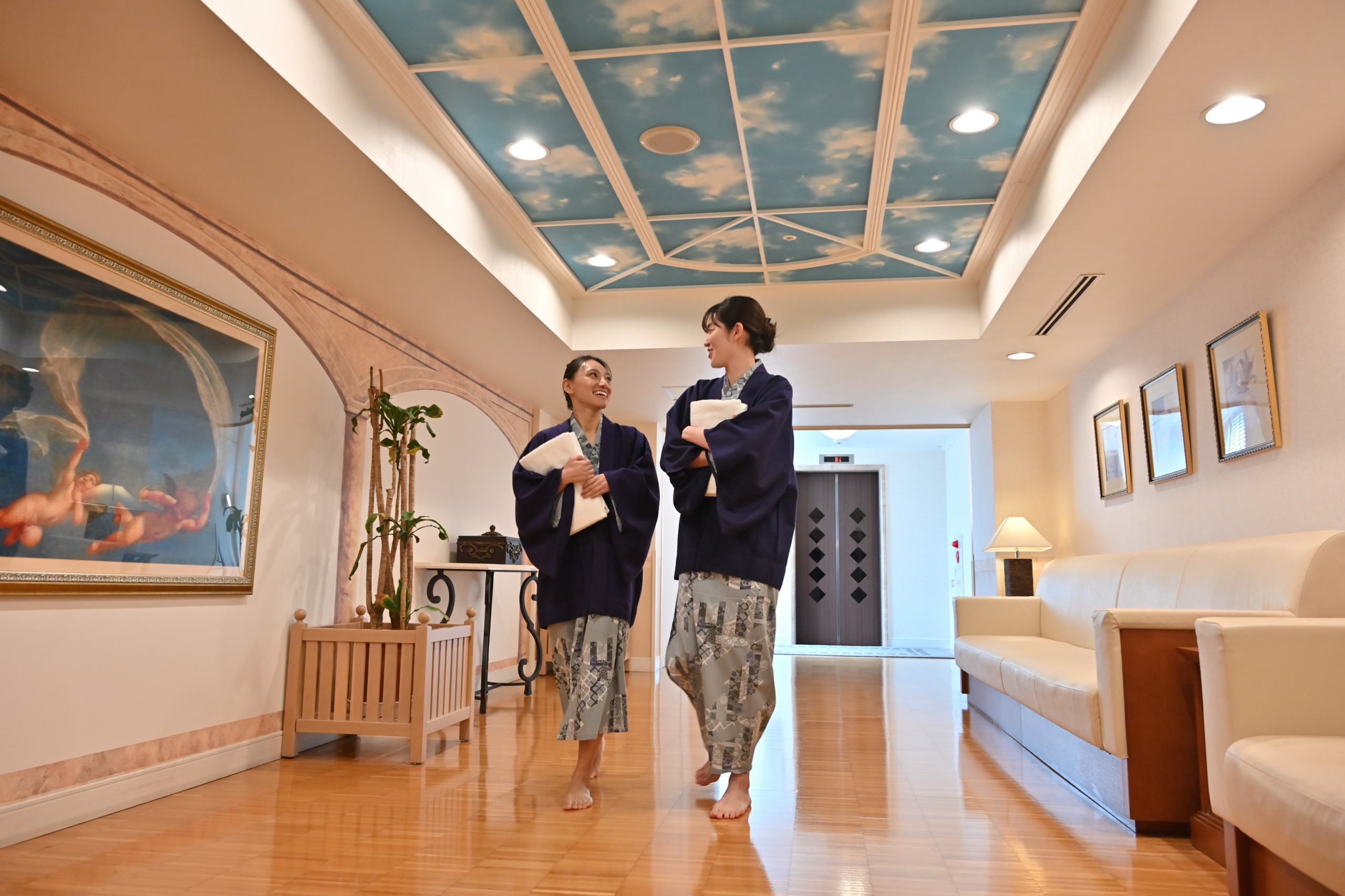 露天風呂への回廊