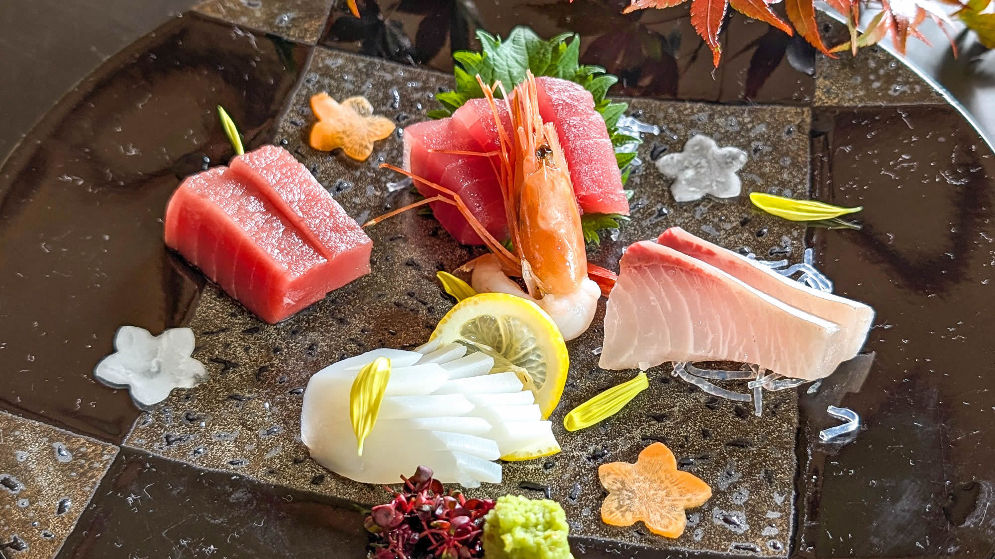 【秋】＜こだわり懐石〜花紀行＞「飛騨牛」「甘鯛」「松茸真丈」「牛蒡餅天婦羅」秋の贅沢を味わう