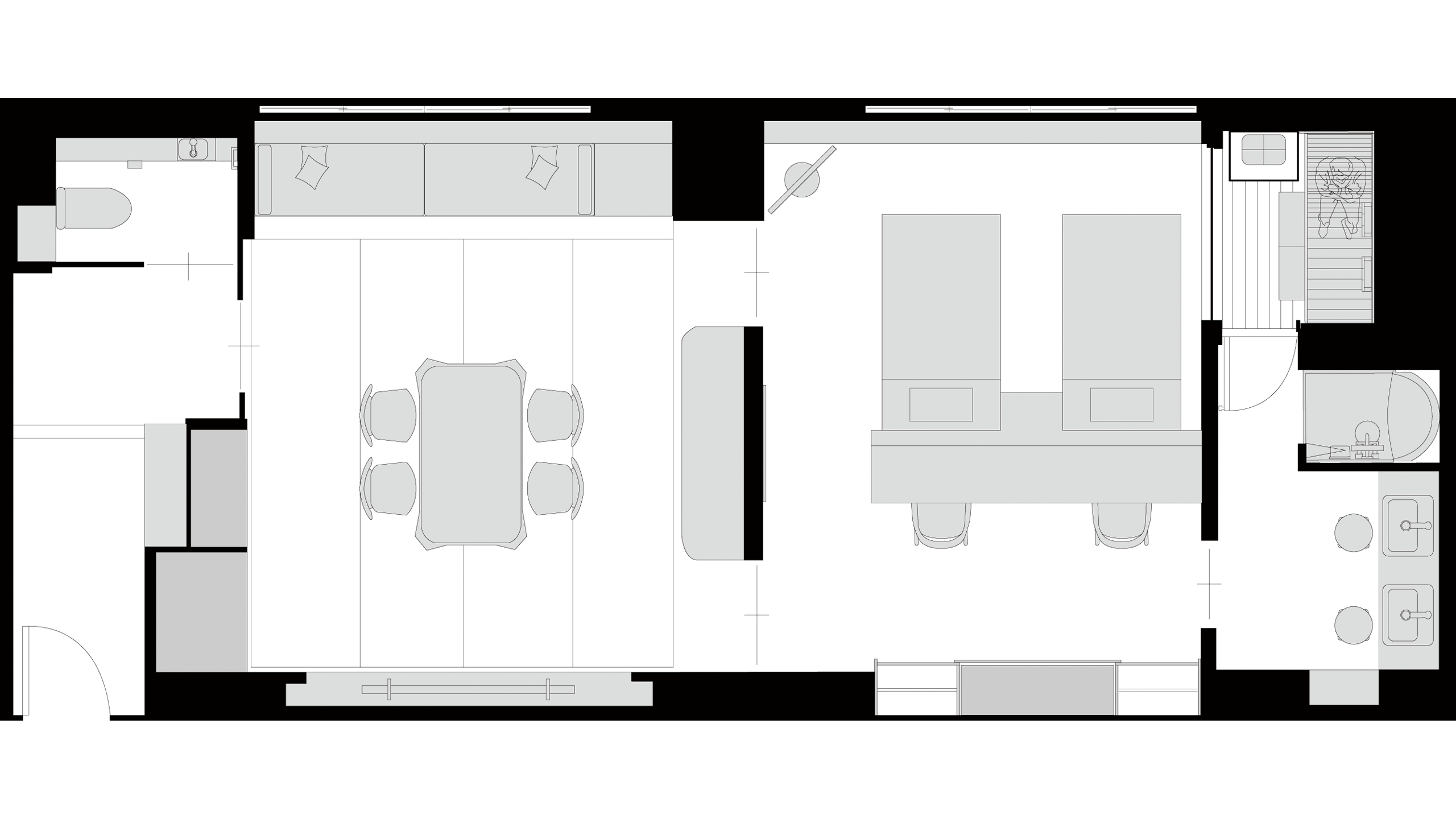 【禁煙】☆セミスイート（平面図）