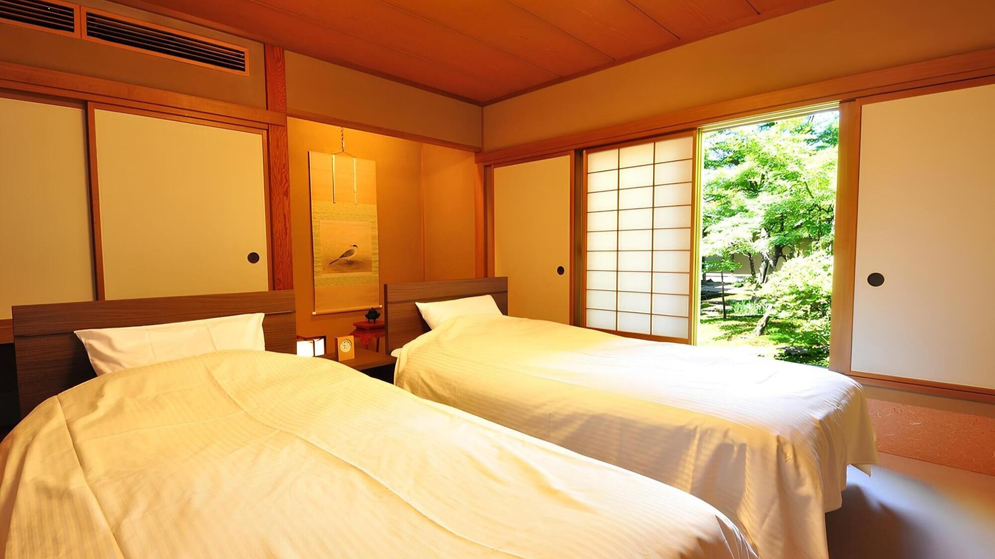 庭園特別室和室ベッドルーム檜風呂付
