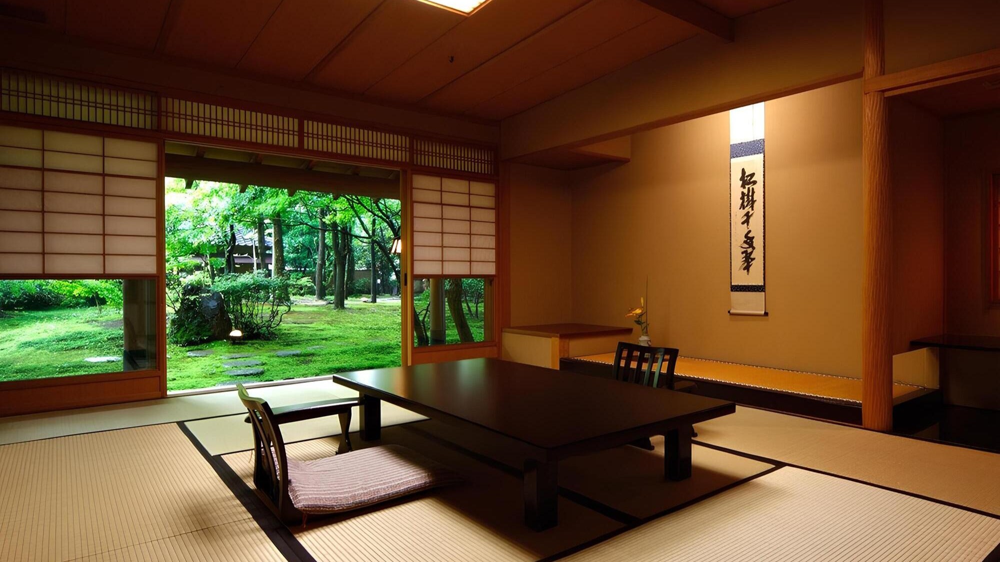 庭園特別室和室ベッドルーム檜風呂付