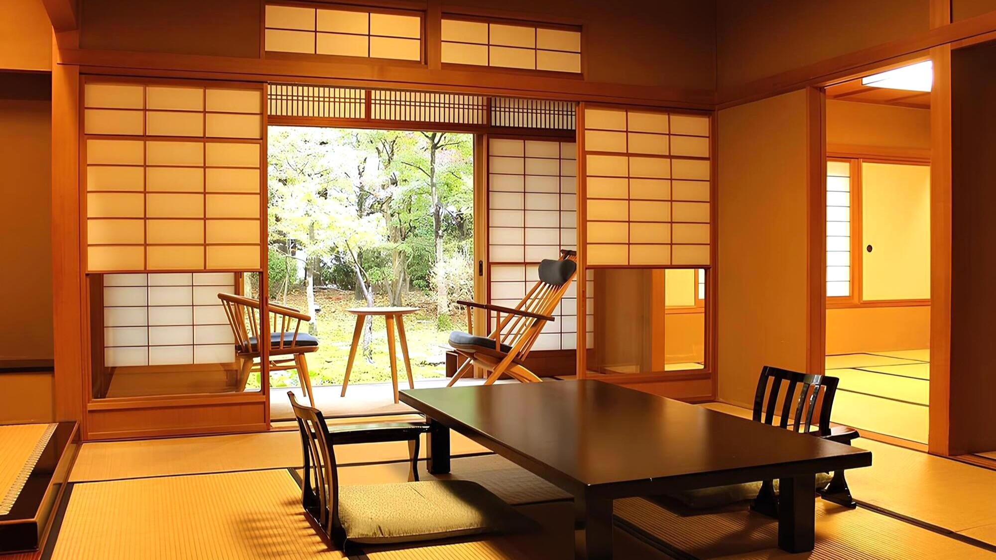 庭園特別室和室ベッドルーム檜風呂付