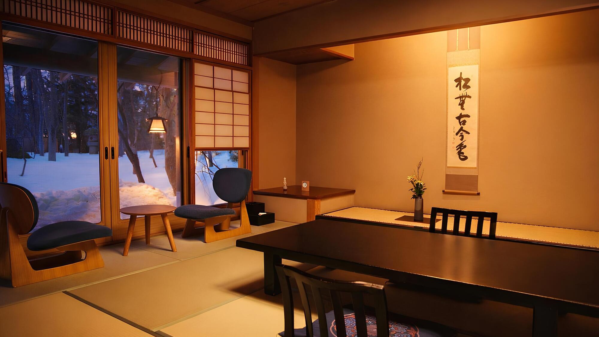 庭園特別室和室ベッドルーム檜風呂付