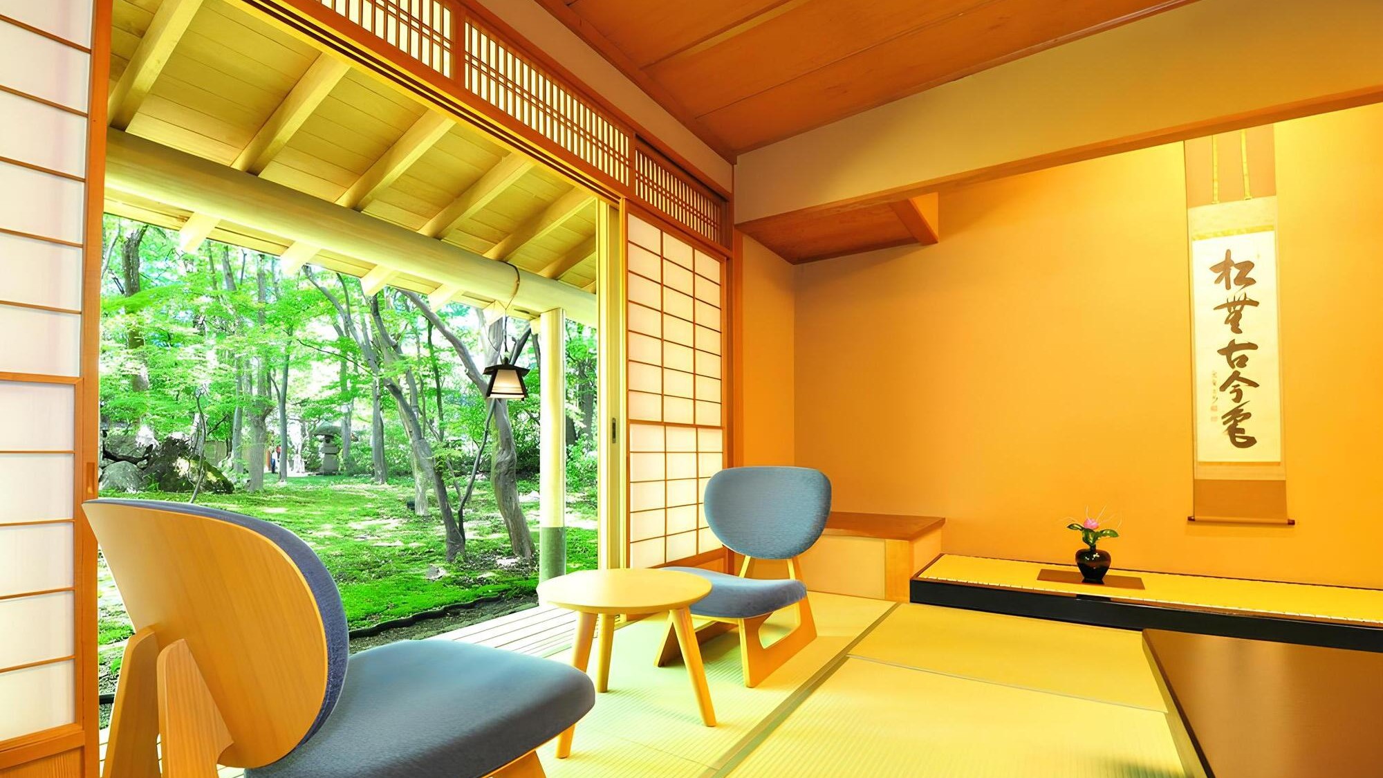 庭園特別室和室ベッドルーム檜風呂付