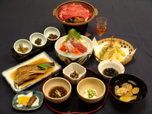 １泊夕食(朝食なし)　 地産地消　川床膳 で★お泊り★ 追加料金で朝食が選べます。