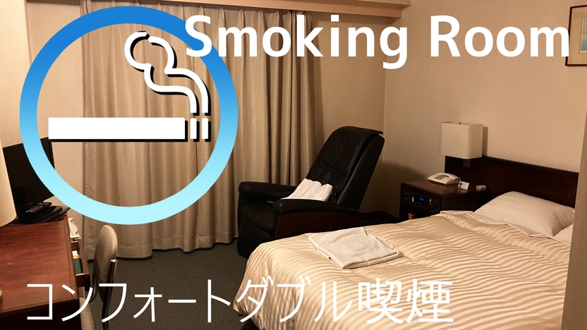 【喫煙】コンフォートダブル　広々19平米　高速LAN