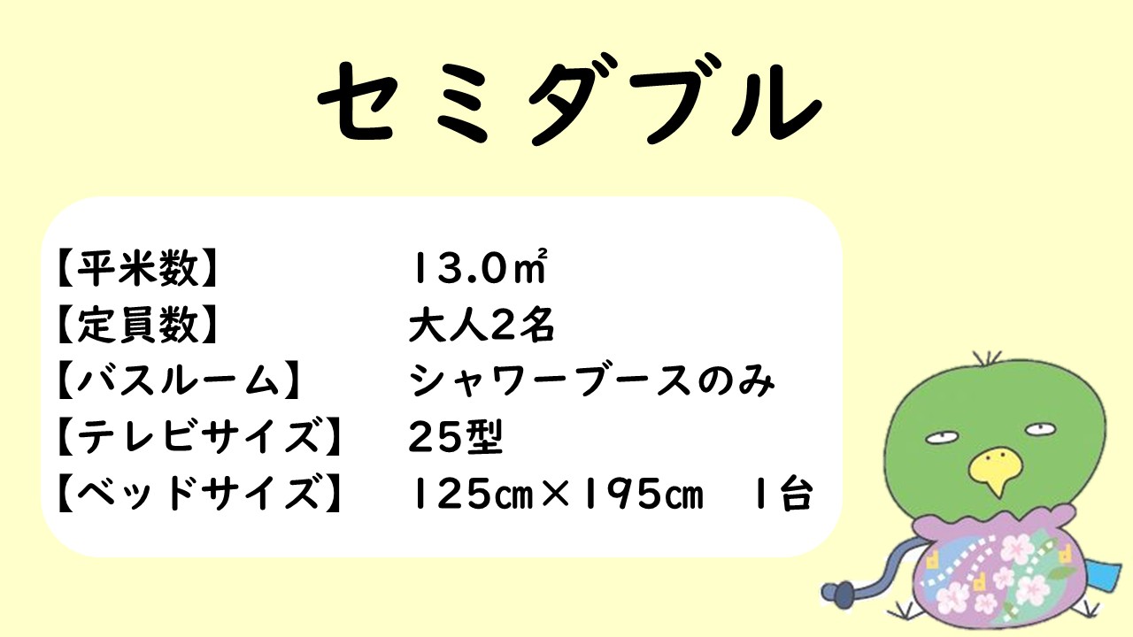 セミダブルルーム　概要