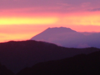 夕焼け富士山