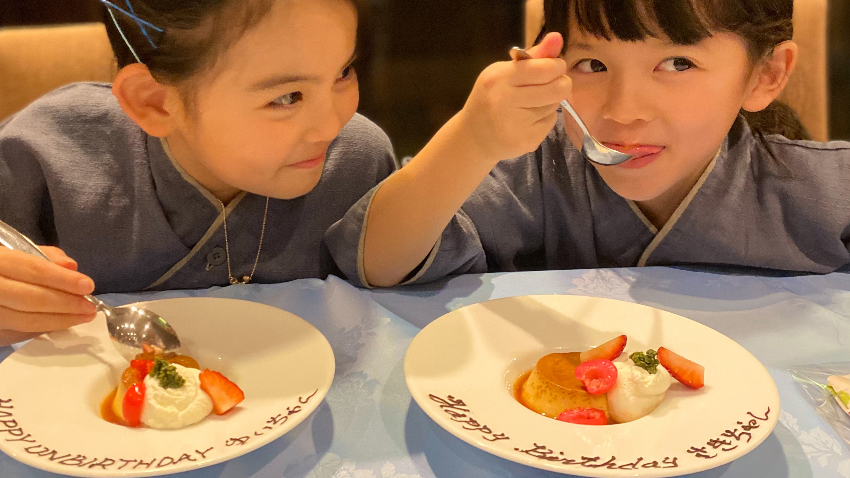 記念日のデザートプレート