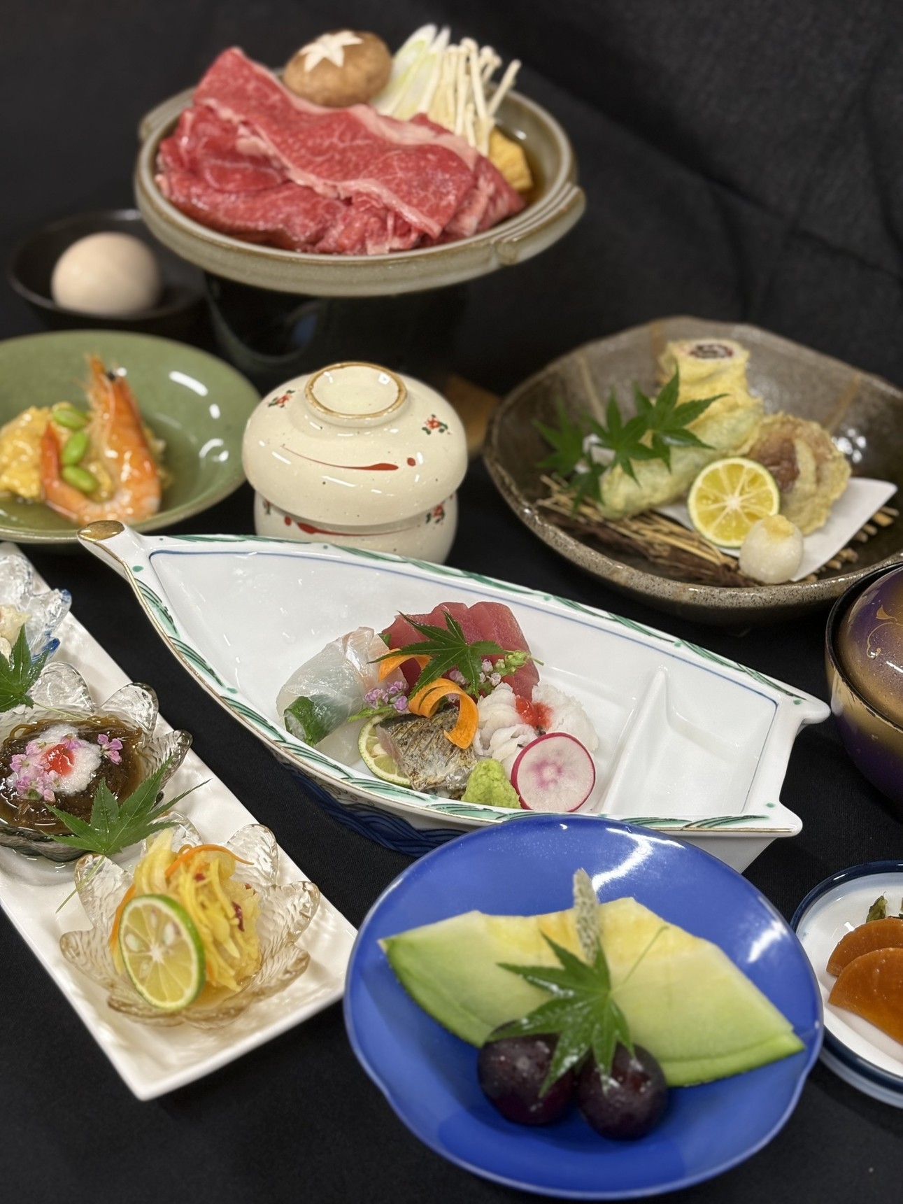 【2食付】夕食は宮崎の旬満載の会席料理メイン！調理長が食材を元に描くキュイジーヌアートをご堪能あれ！