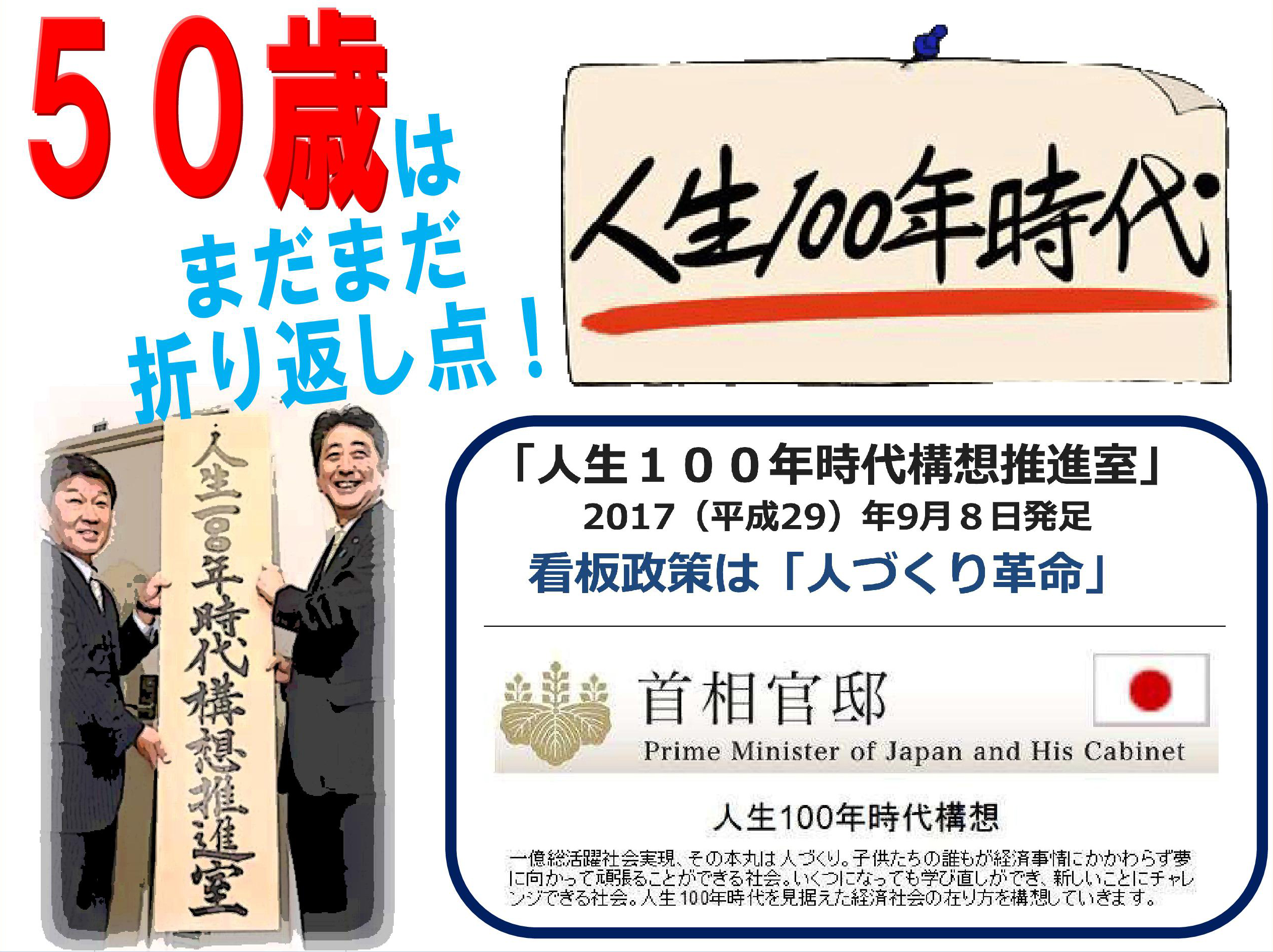 人生１００年時代において５０歳はまだ中間地点！アクティブシニアを目指す皆様を私供は精一杯応援します！