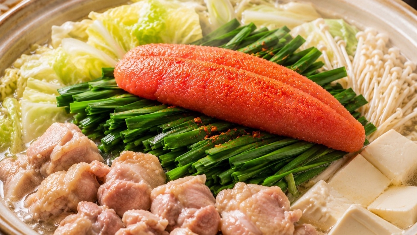 【大洗の新名物・伝説の旨辛地鶏入り明太子鍋】〆はオリジナル平打ち麺を味わう・完全個室★2食付きプラン
