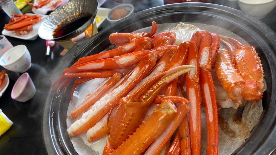リーズナブルに紅カニ満喫♪【お手軽会席プラン】焼きガニ・茹でガニ付【1泊2食付】