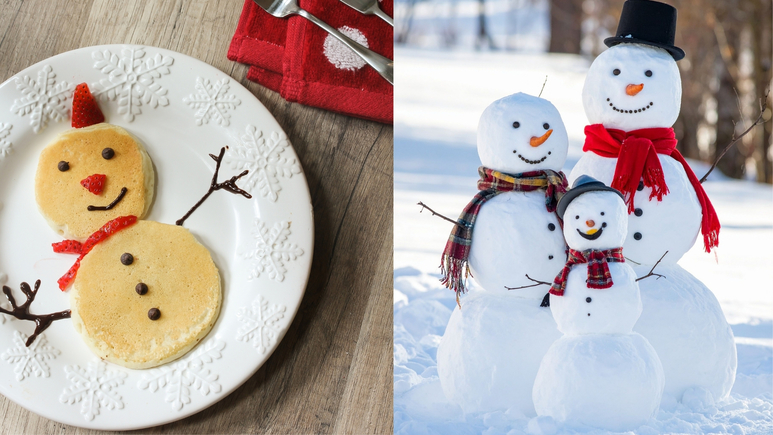 【雪だるまを作ってプレゼントGET】3歳未満無料◎館内キッズスペース◎雪だるまパンケーキ〇ライト