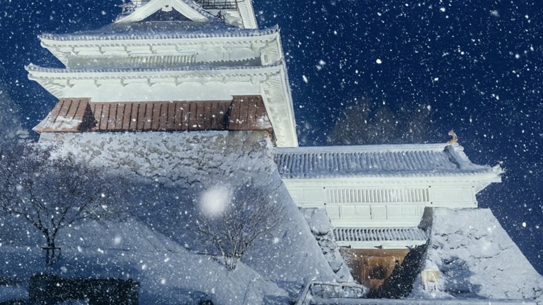 【平日限定・室数限定】冬だけの景色を存分に堪能〜蔵王とお城が見えるお部屋確約！レイトアウト〇ライト