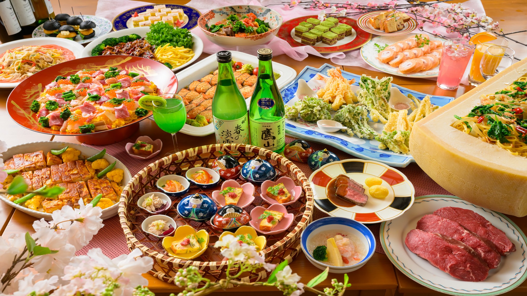 月岡ホテルの「春うららわくわくごちそうバイキング」は旬の味覚が勢ぞろい！