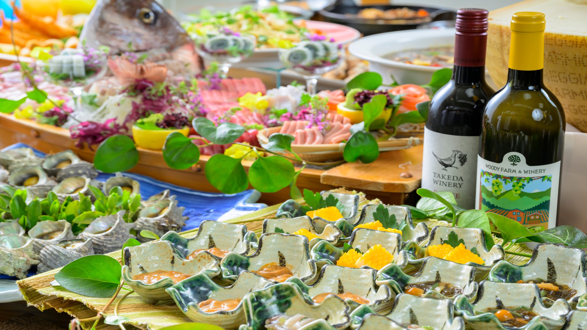 ＜夏祭り気分のごちそうバイキング＞かみのやまのワインや地酒とあわせて。【6月～8月限定】
