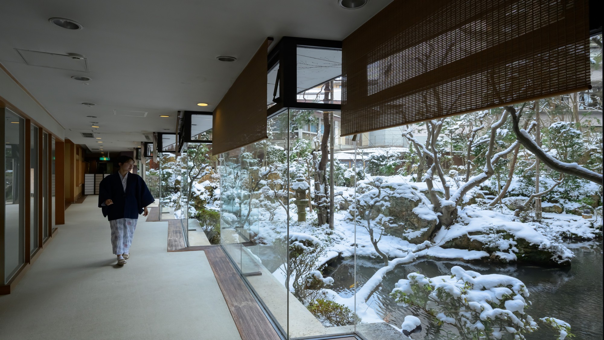 四季折々の表情を見せる、月岡ホテル自慢の日本庭園です。