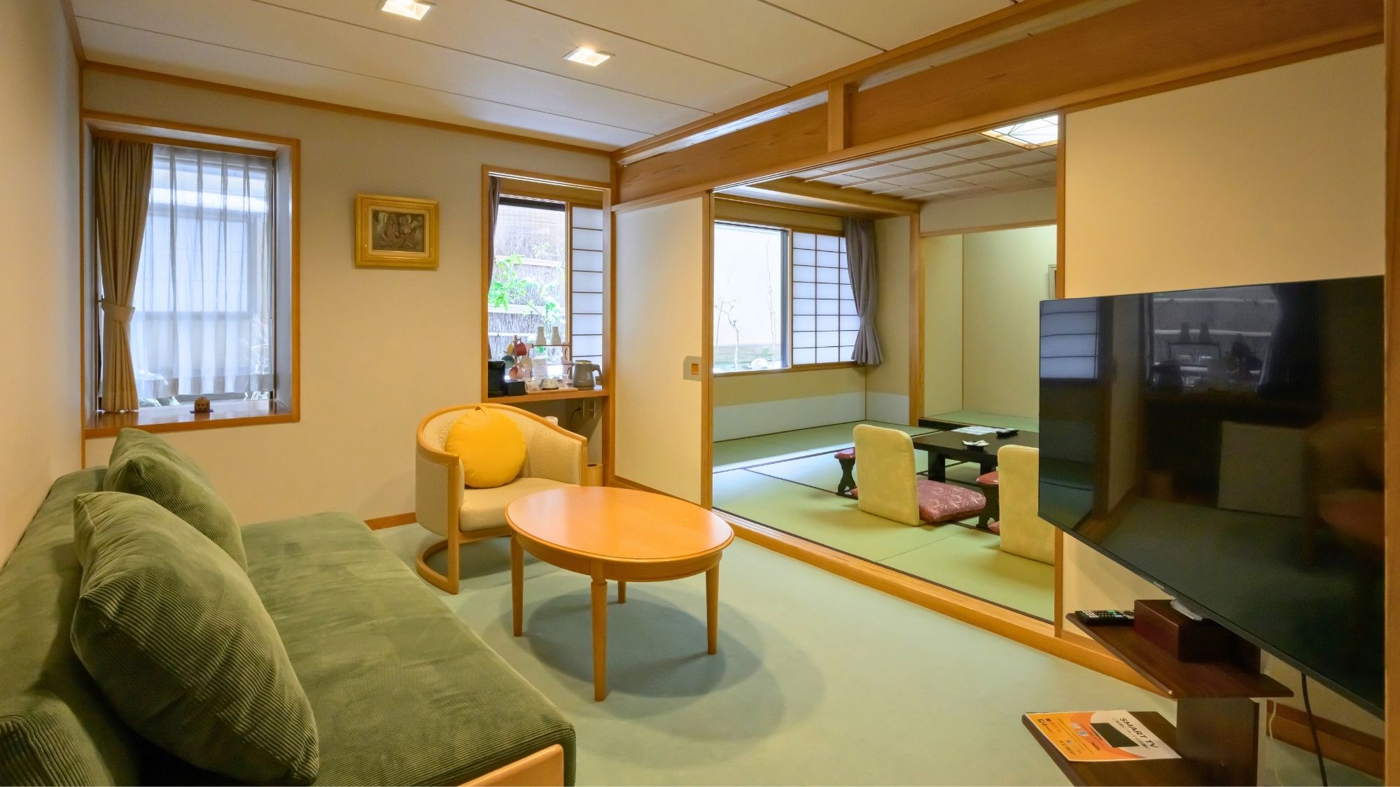 【仙渓園「蔦」温泉バス付和室】2025年リニューアル。まるで我が家のように居心地の良い二間続きの客室