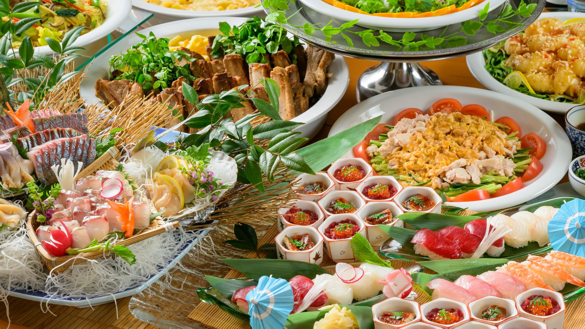 冷たいビールと一緒に楽しむ夏のごちそうが勢ぞろい！6月～8月限定＜月岡ホテルの夏祭りバイキング＞