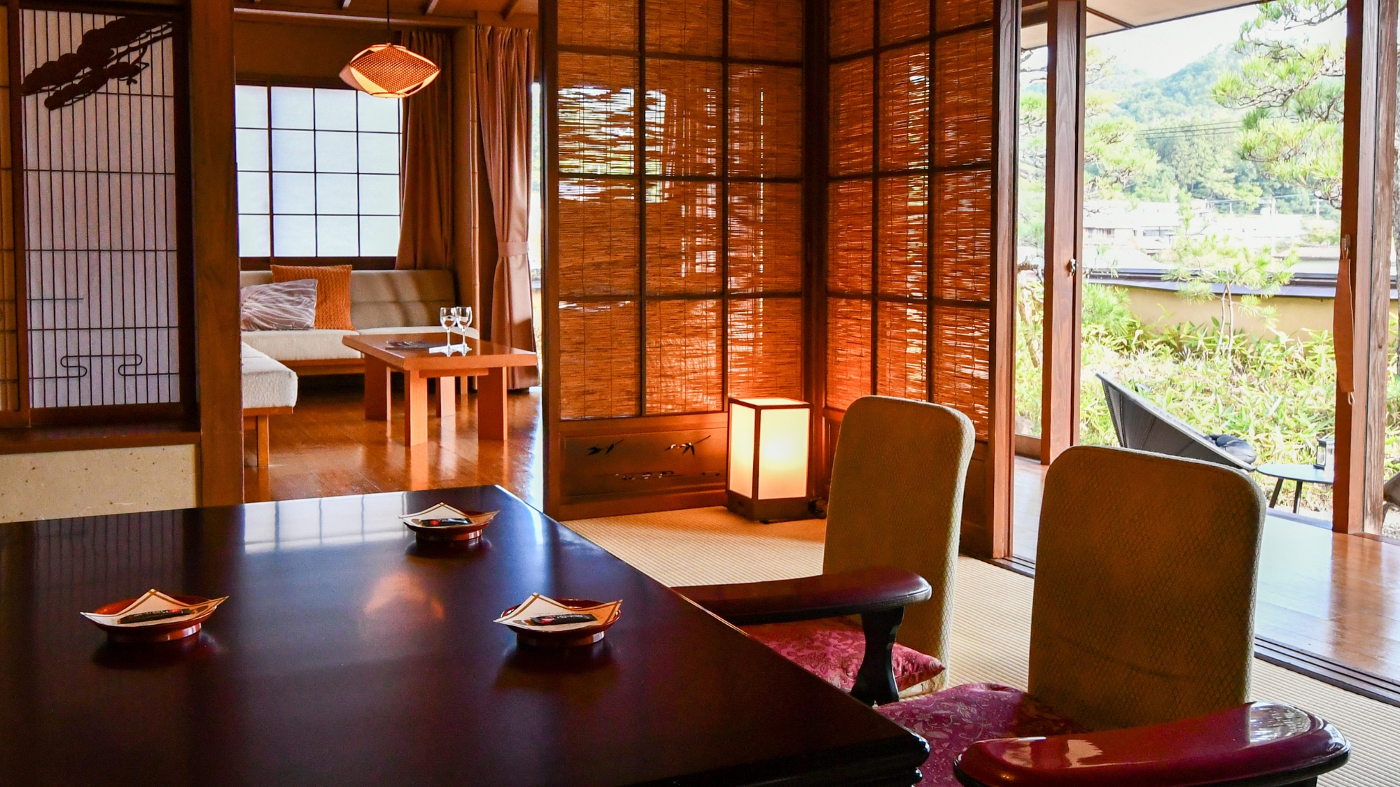 【仙渓園「桧」温泉桧風呂付】日本の和の粋と情緒を体感できる客室です。心安らぐ至福のひとときを。】