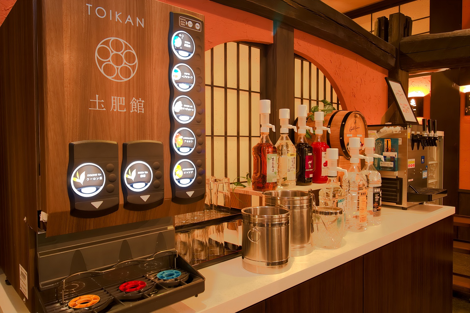 夕食時ドリンク飲み放題