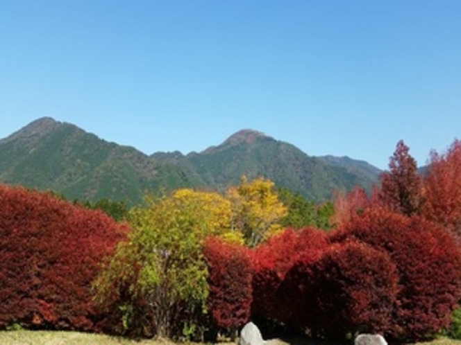 湯原の紅葉風景