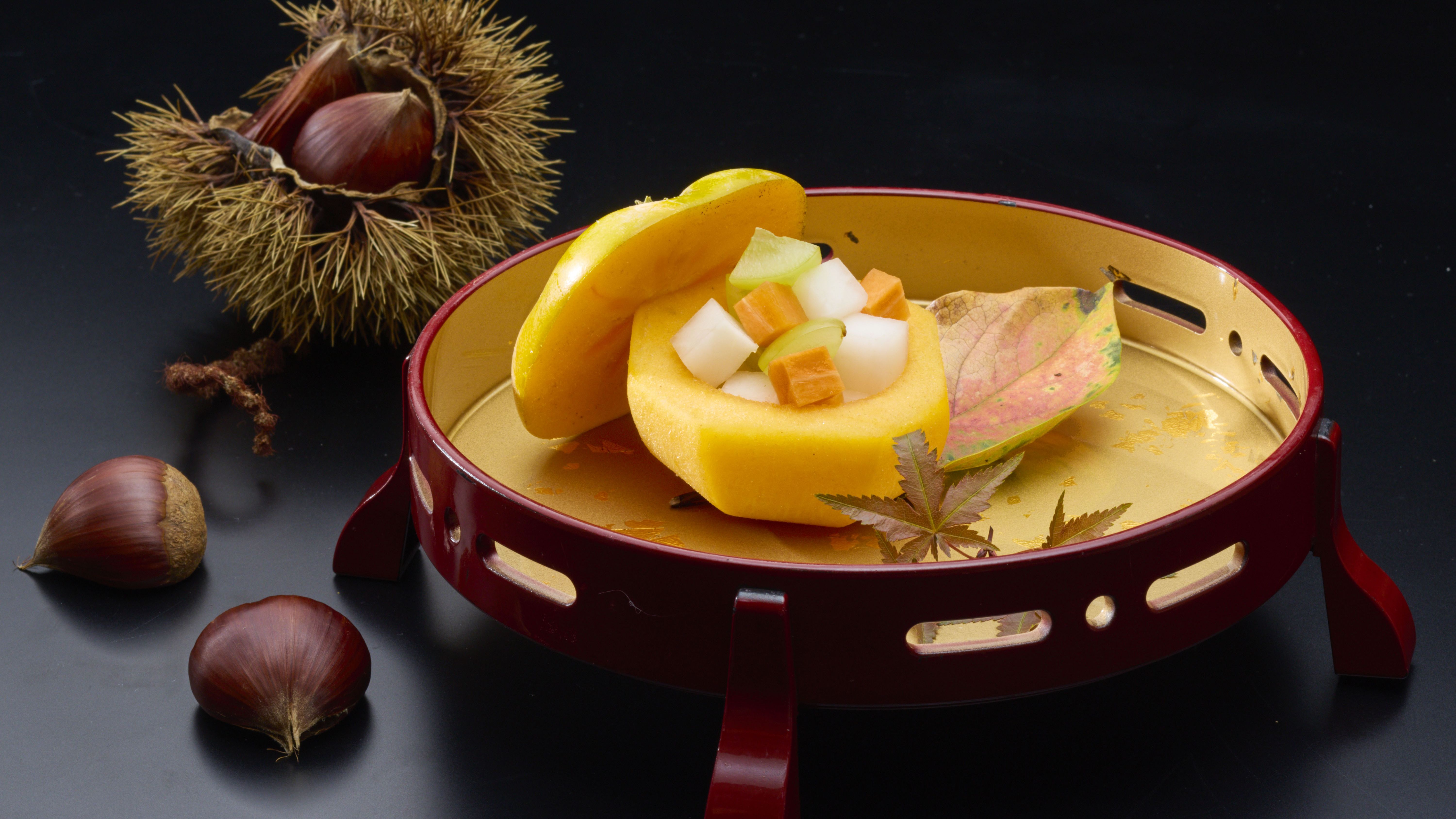 【ご夕食】熊野絢爛割烹-白龍-／留肴＜紀の川市まつばら農園の柿釜＞