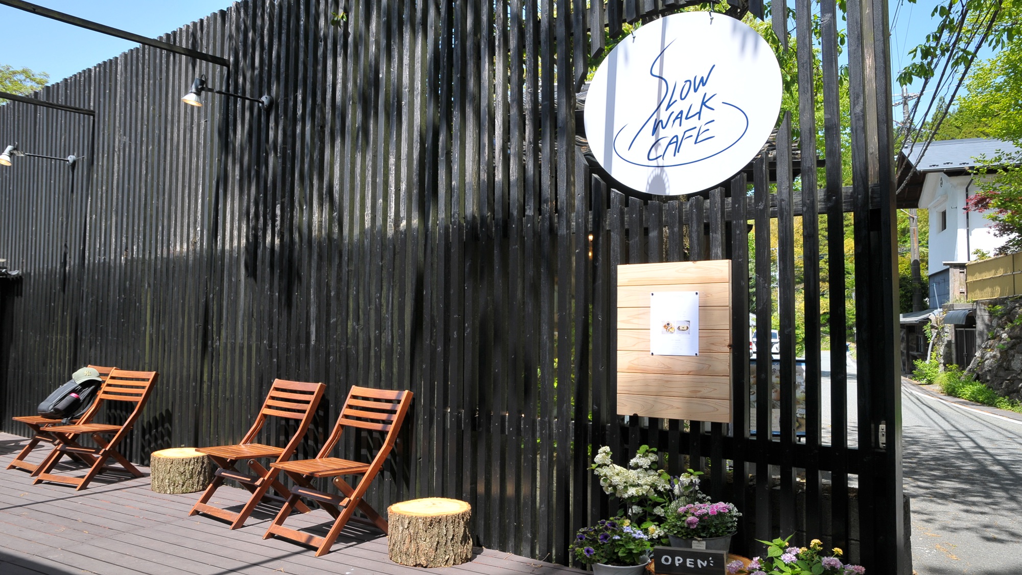 黒川温泉街にあるカフェ