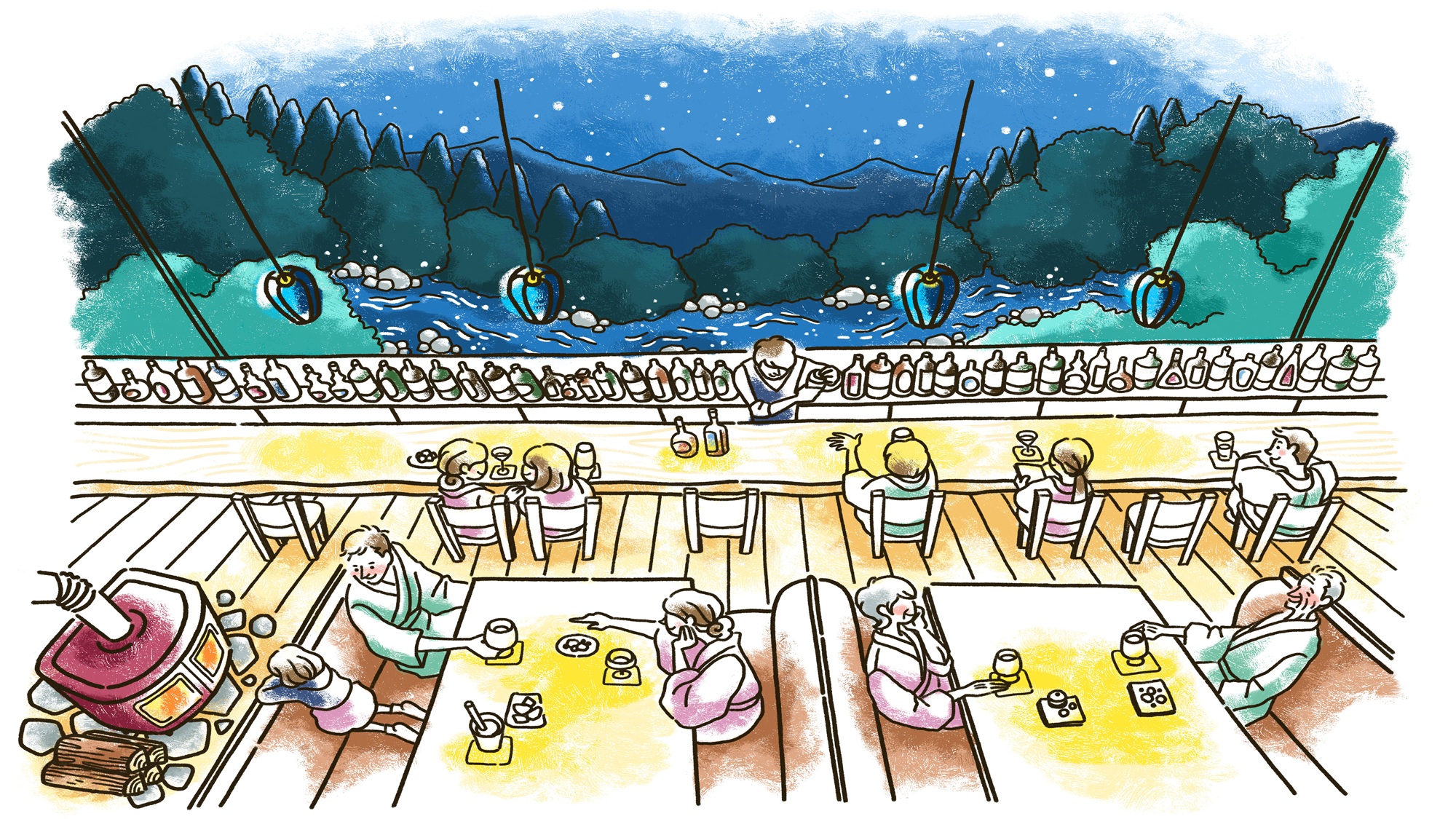 宿泊者専用のラウンジバー　イメージ図