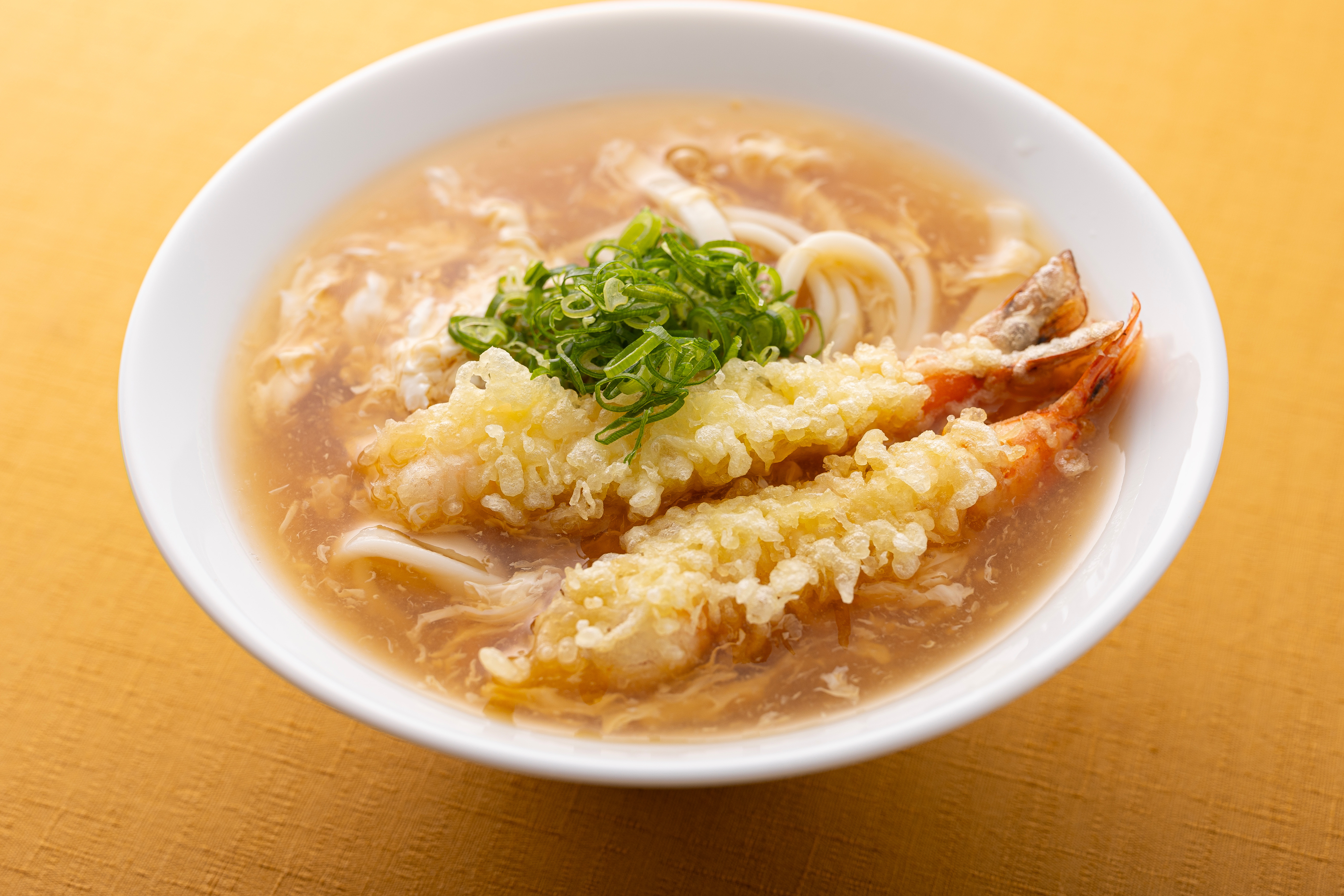 海老天かき玉うどん