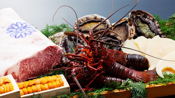 【料亭食】「豪華食材の饗宴」〜雲丹・黒鮑・伊勢海老・フカヒレ・神戸牛と豪華食材を使用した懐石〜