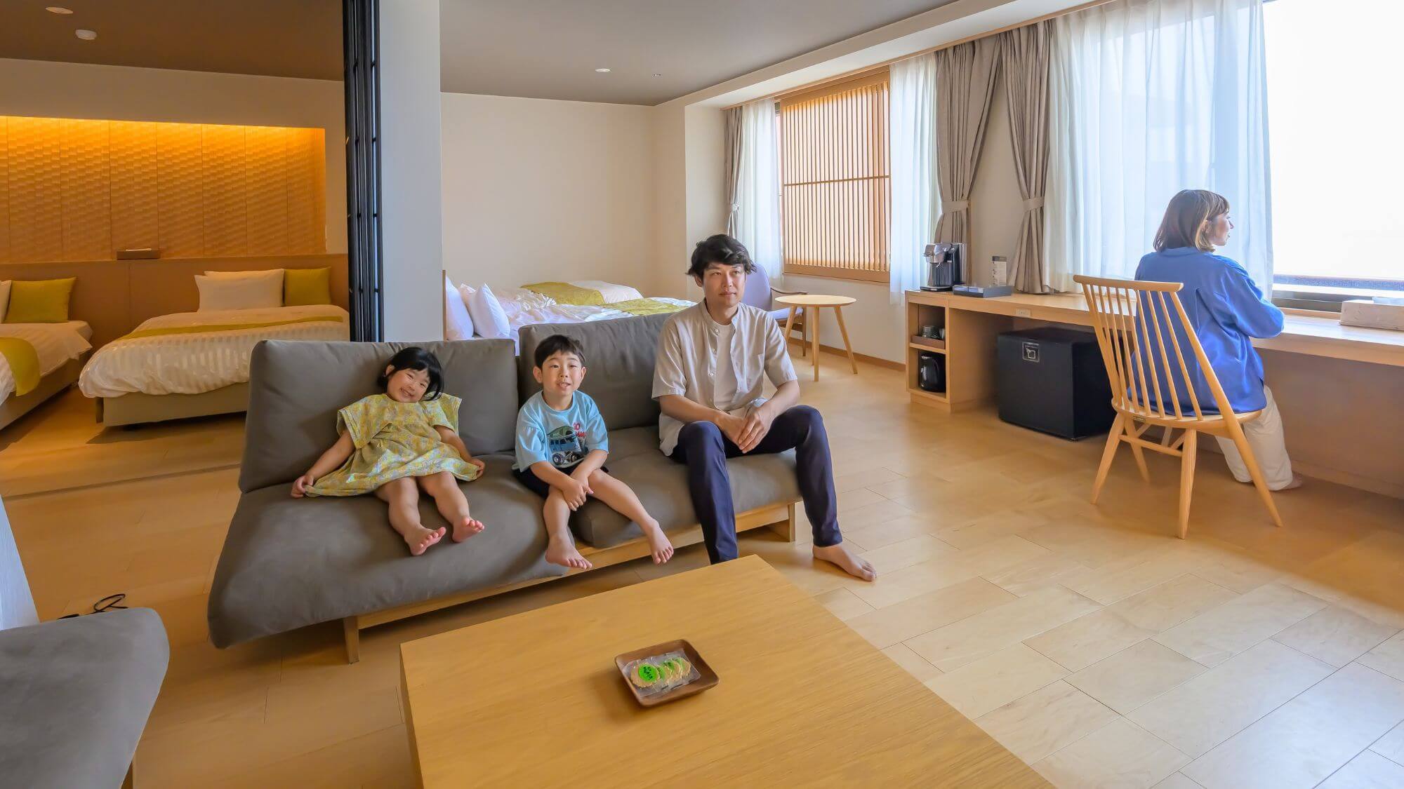 【nanami】ファミリーオーシャンルーム。当館唯一の4ベッド客室はファミリーやグループ旅行に。