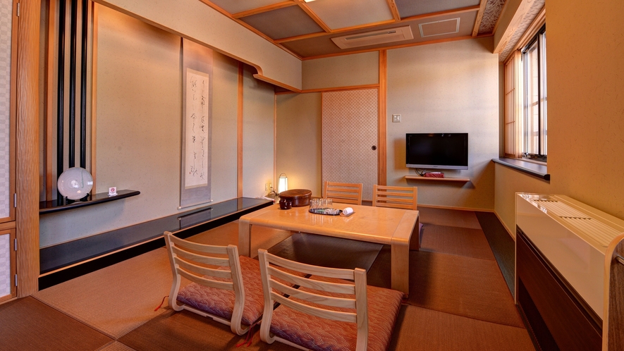 *【客室一例(和洋室)】和と洋が調和したモダンな雰囲気が人気です。