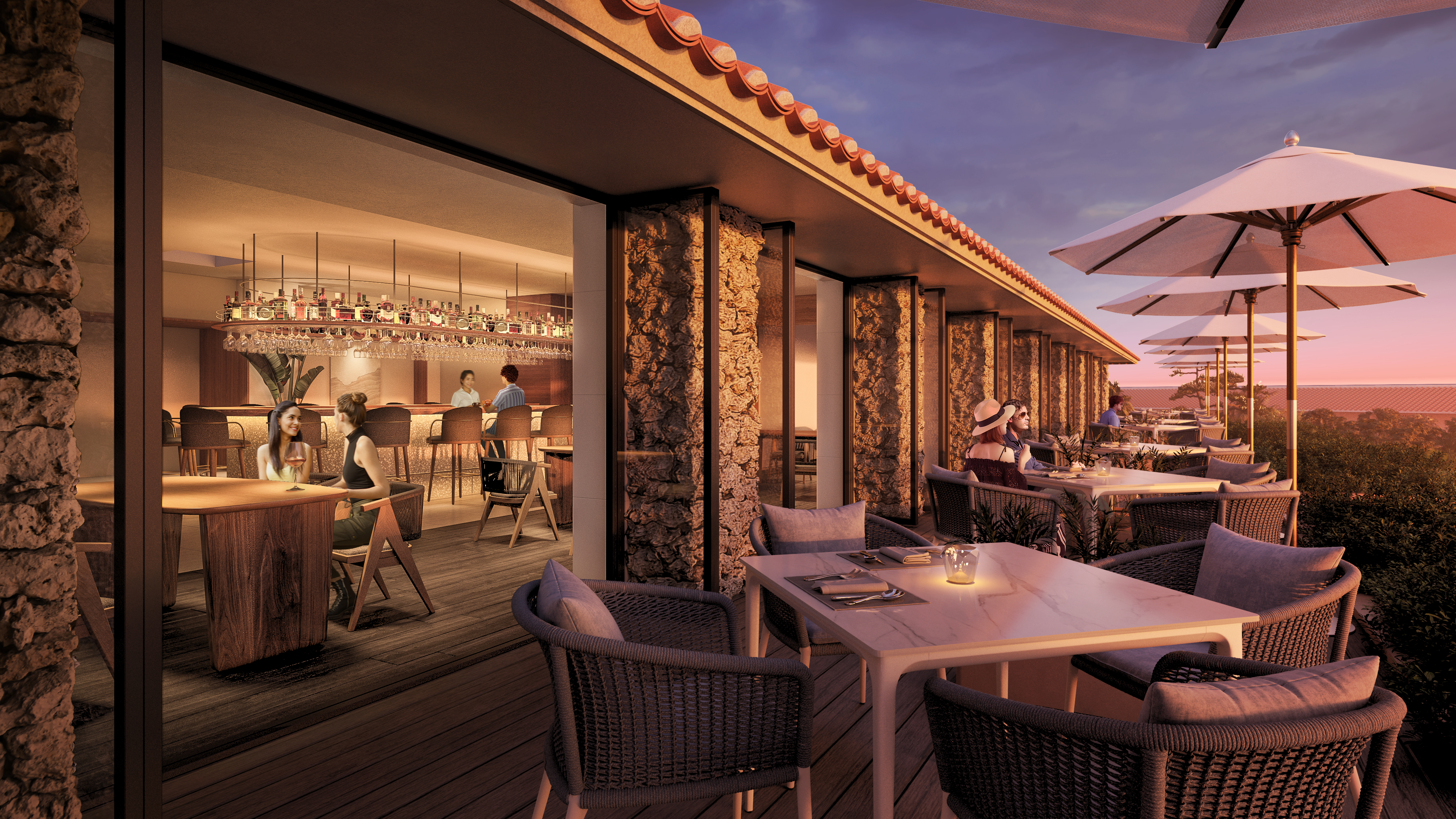 The Lounge＆Bar（ザ・ラウンジ＆バー）62席、テラス28席
