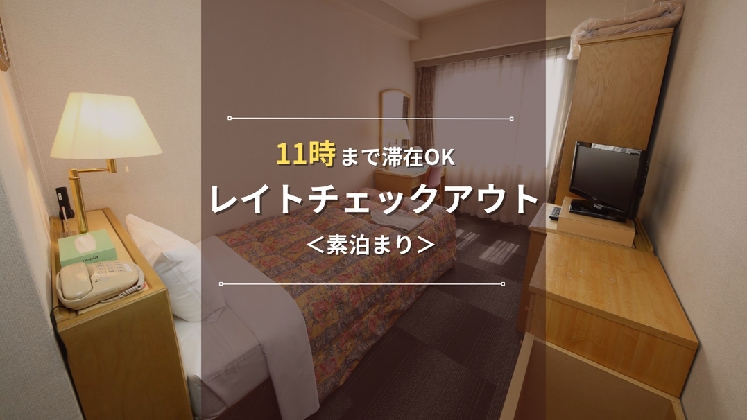 【レイトチェックアウト】11時まで滞在OK！朝をゆっくり過ごす。出張・ファミリーでの観光に｜素泊まり