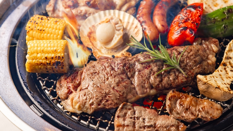 【夕食BBQ・朝食】みんなでワイワイ♪フォレストバーベキュープラン