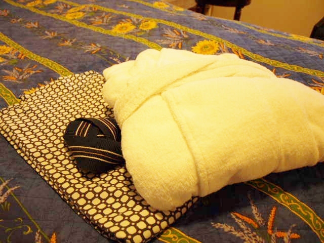Bathrobes in the Provence room