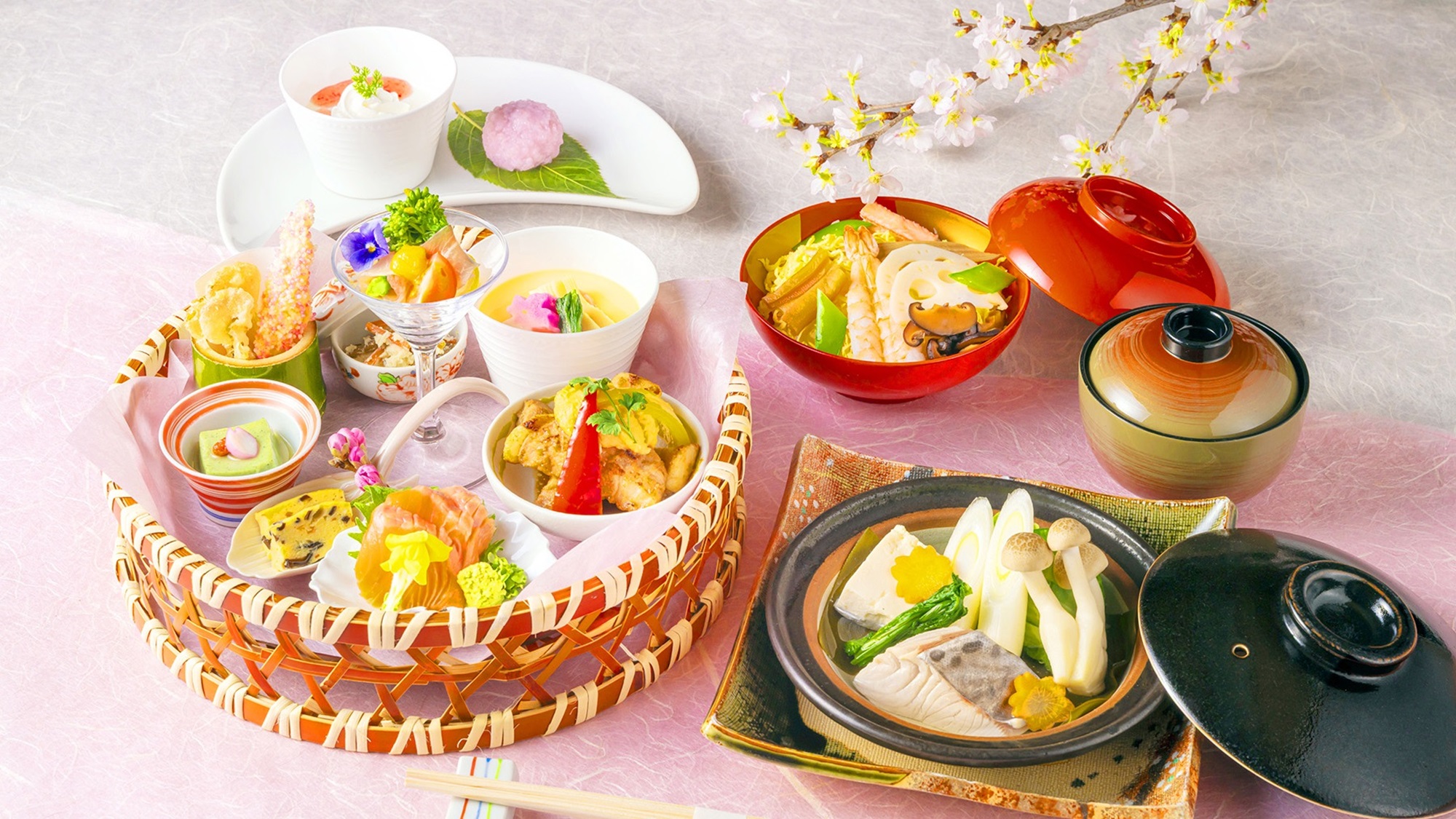 ランチタイム限定「籠盛御膳」3000円