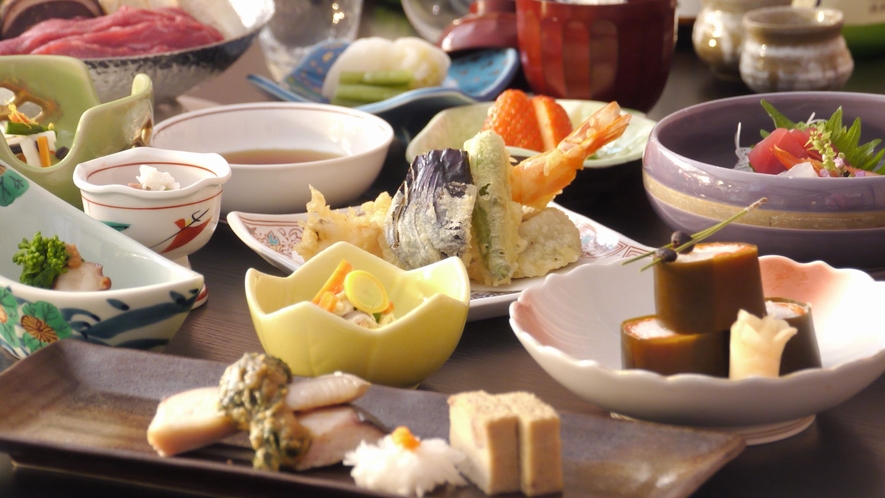 【夕食】和食会席（メニュー一例）