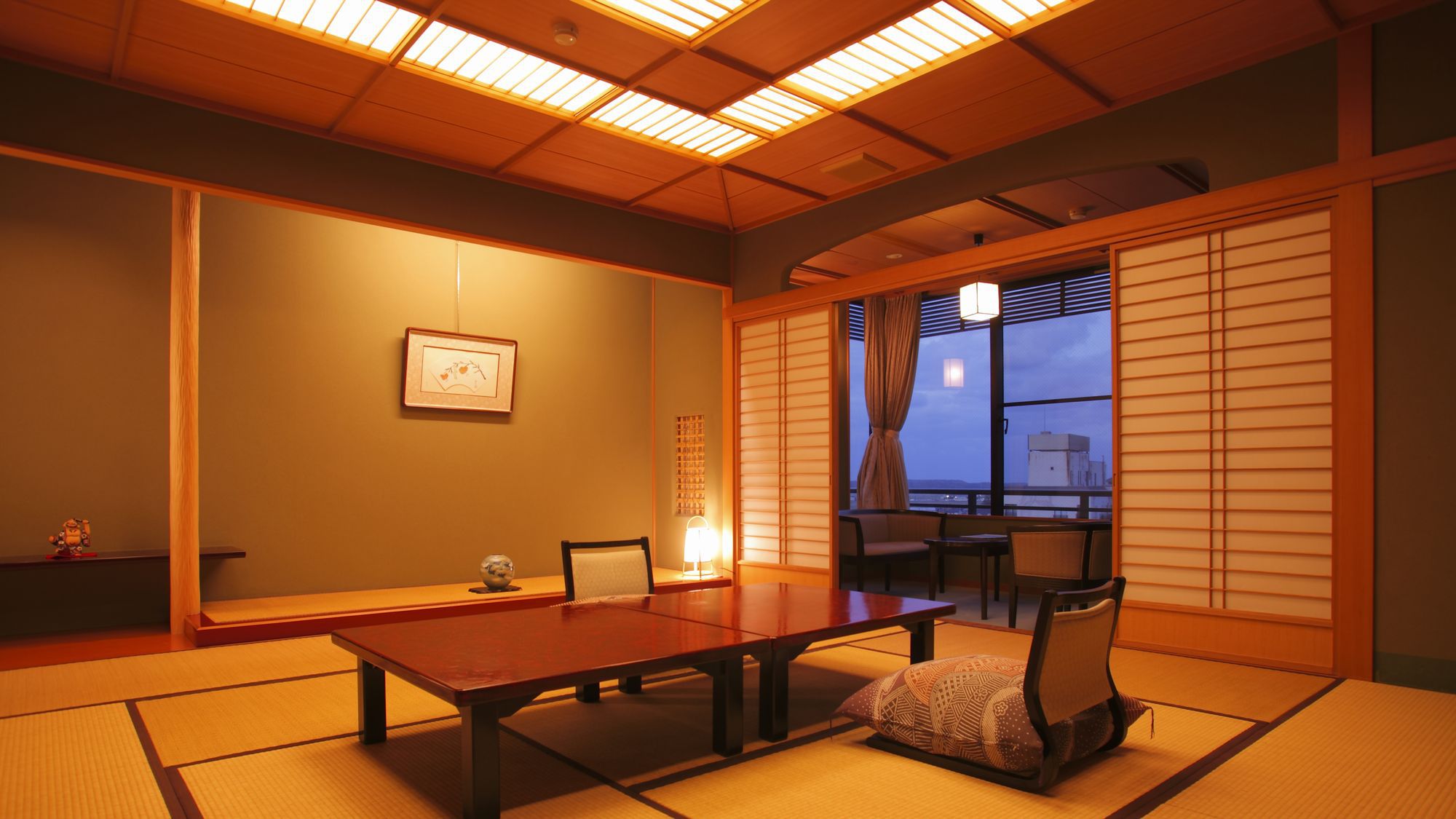 【天然温泉100％　半露天岩風呂付・祥山】客室の一例