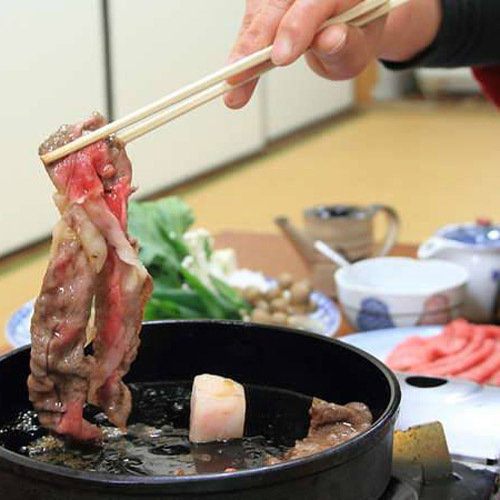 【日帰り夕食】大好評！絶品“関西風すき焼き”コース♪